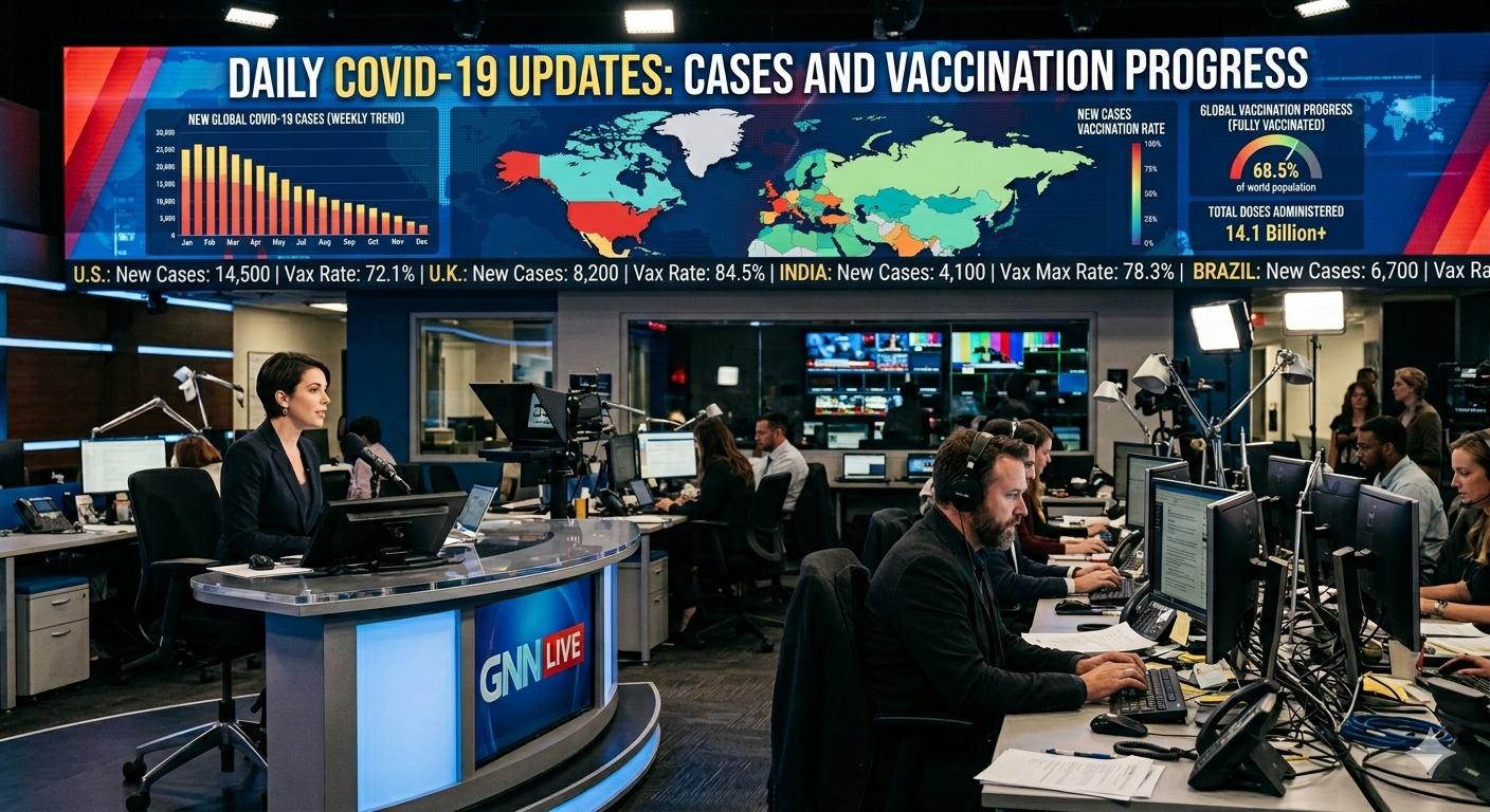 Daily COVID-19 Updates: Cases and Vaccination Progress Around the World